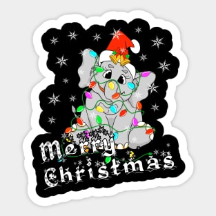 Christmas Elephant Sticker